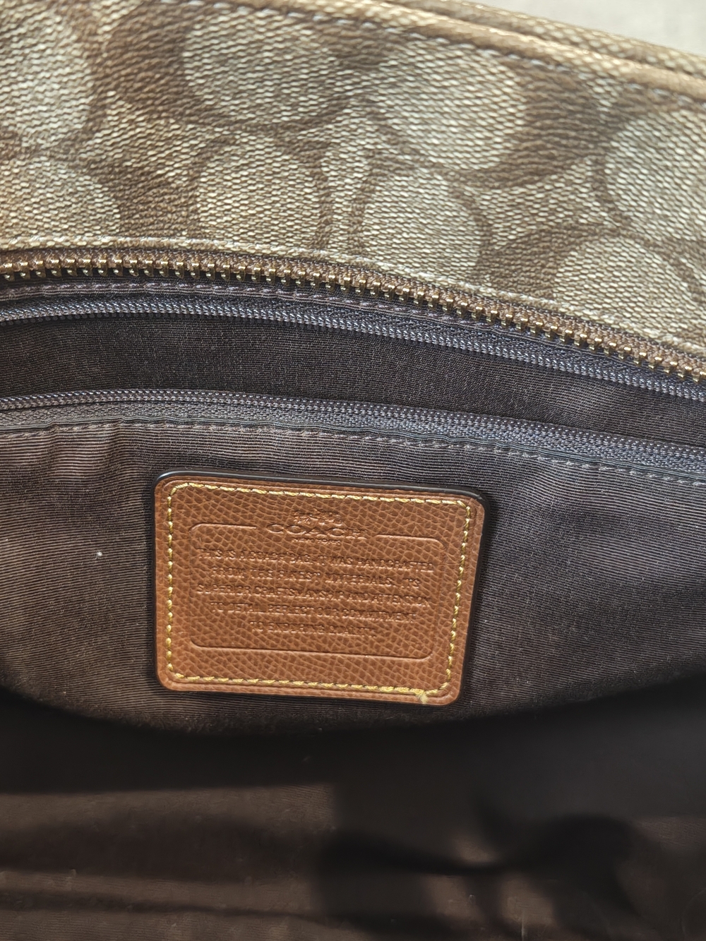 Coach Signature Canvas Tote Bag in Brown - Picture 4 of 6